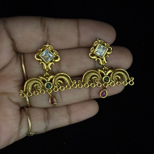 Matt Finish Earring with 8 connectors, set of 1 pair