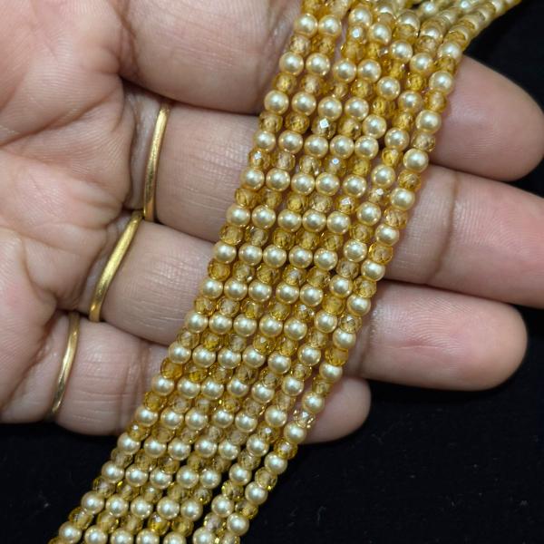Premium 7 Lines Malla with 3mm CZ Beads and Swarovski Beads
