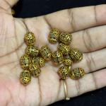 Antique finish Cylindrical shape Nakshi Balls 12mm x 8mm