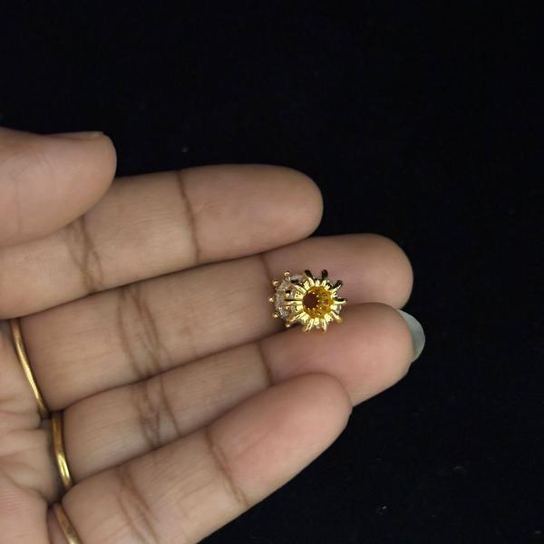 Micro Plate CZ Stone Damru Model Ball