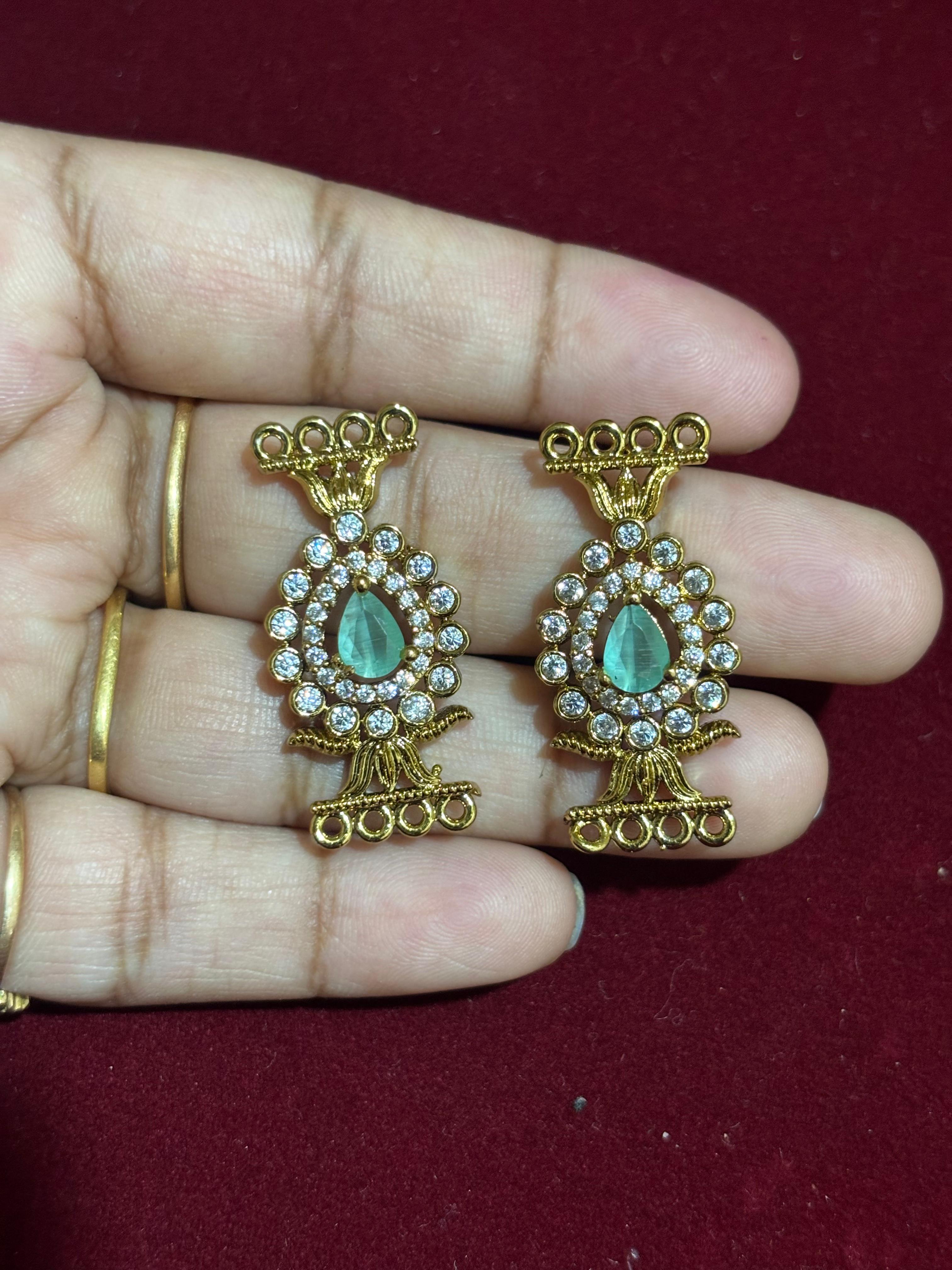 Victorian Side Pendants ,Set of Pair, Colours available