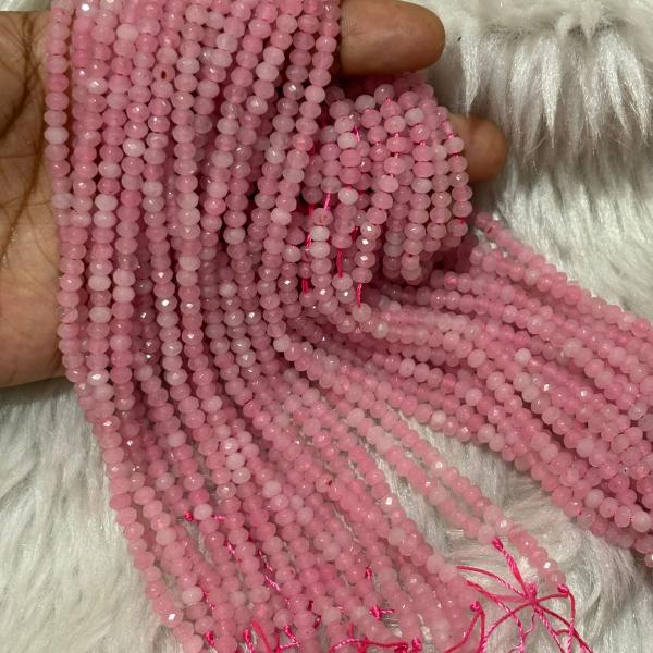 ONYX  Beads baby Pink colour 3x4.5
