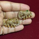 Elephants Side Pendants, set 1 pair