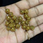 Antique finish round shape Nakshi Balls 8mm x 8mm