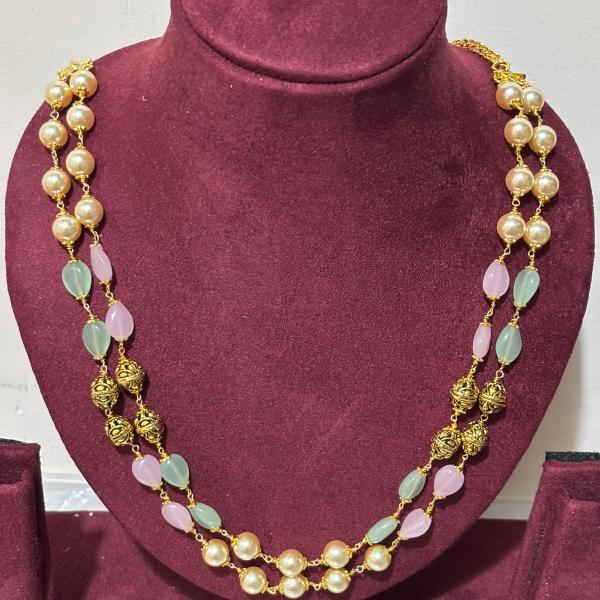 2 Lines Swarovski Mala with Monalisa Beads