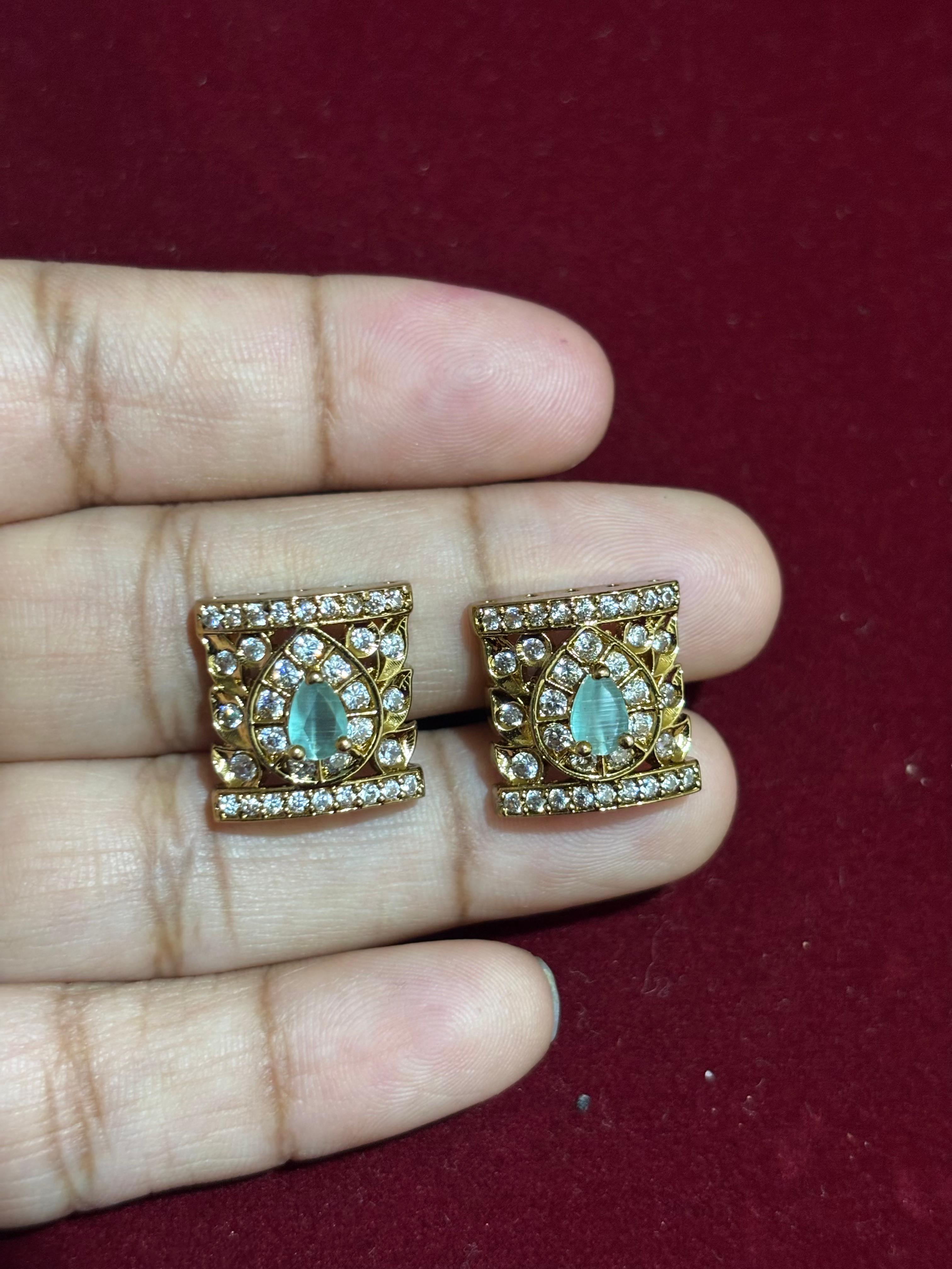 Mehandi Finish Side Pendants, set of 1 pair, colours available