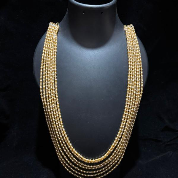 Premium 7 Lines Malla with 3mm CZ Beads and Swarovski Beads