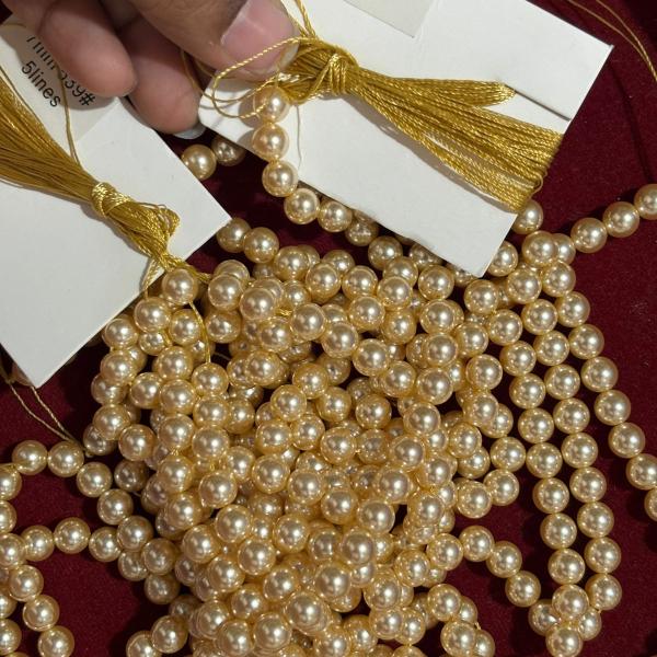 Swarosvki - Light Gold shade round Pearl 7mm