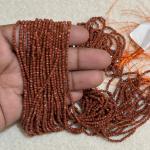 sun stone beads   zink colour 2mm