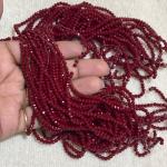 Crystals Beads Maroon 3mm Size, Minimum Order Qty 2 lines