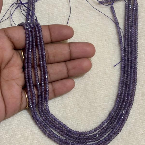 CZ Beads Purple Colour 3mm