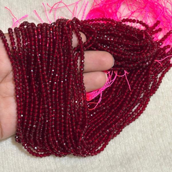 3mm Hydro (Glass) Beads, Maroon, Minimum Order Qty 2 lines