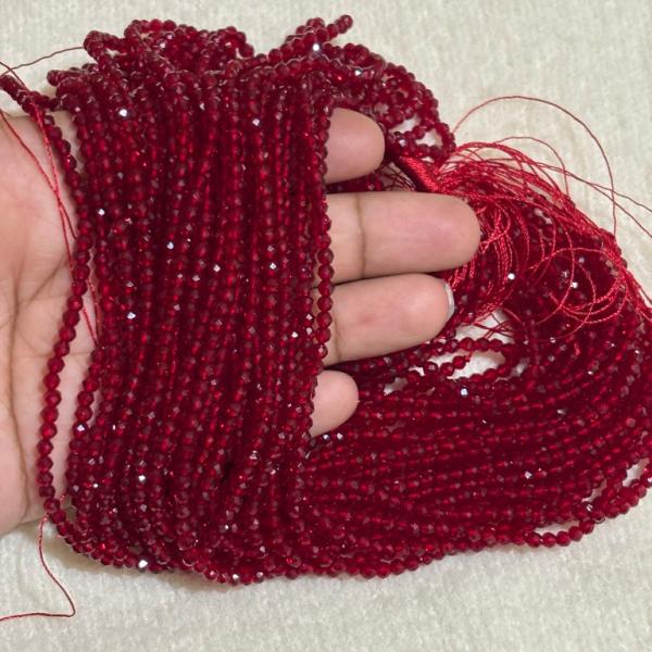 3mm Hydro (Glass) Beads, Red, Minimum Order Qty 2 lines