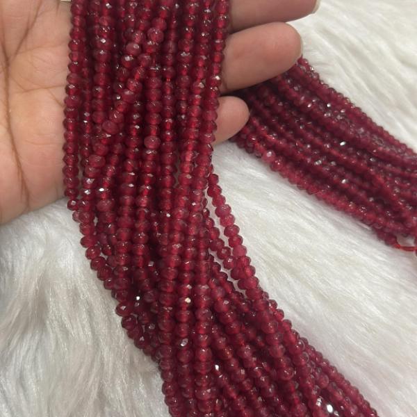 ONYX  Beads Red colour 3x4.5