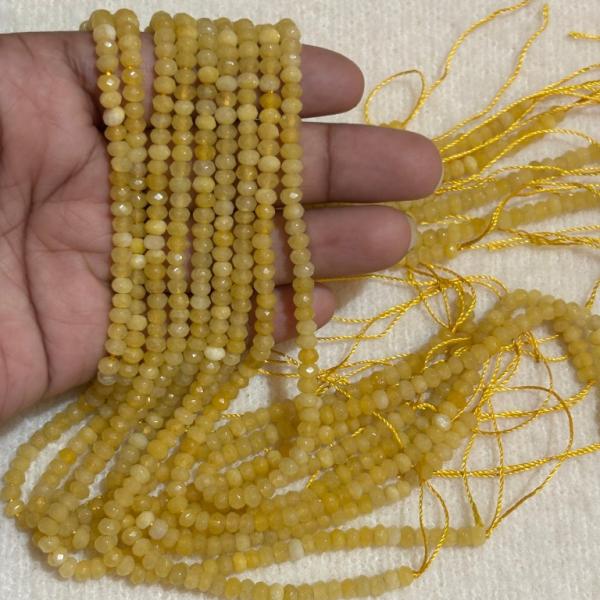 ONYX  Beads Yellow colour 3x4.5