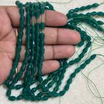 CZ Drop Beads Green Colour  5 X 7 mm