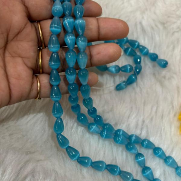 Monalisa Drop Shape Sky Blue ,Sizes Available