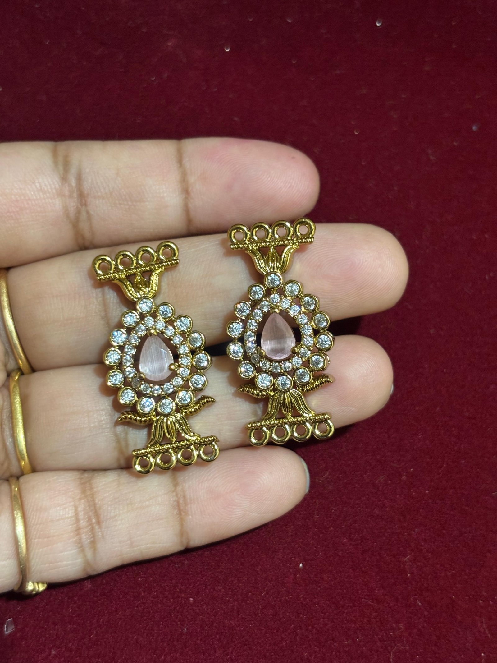 Victorian Side Pendants ,Set of Pair, Colours available