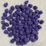 Coral Replica Synthetic Beads, Tulip Shape, 10x8mm Purple, Pack Of 10 Pcs