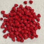 Coral Replica Synthetic Beads, Tulip Shape, 10x8mm Red, Pack Of 10 Pcs