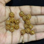 Antique finish Cylindrical shape Nakshi Balls 10mm x 8mm