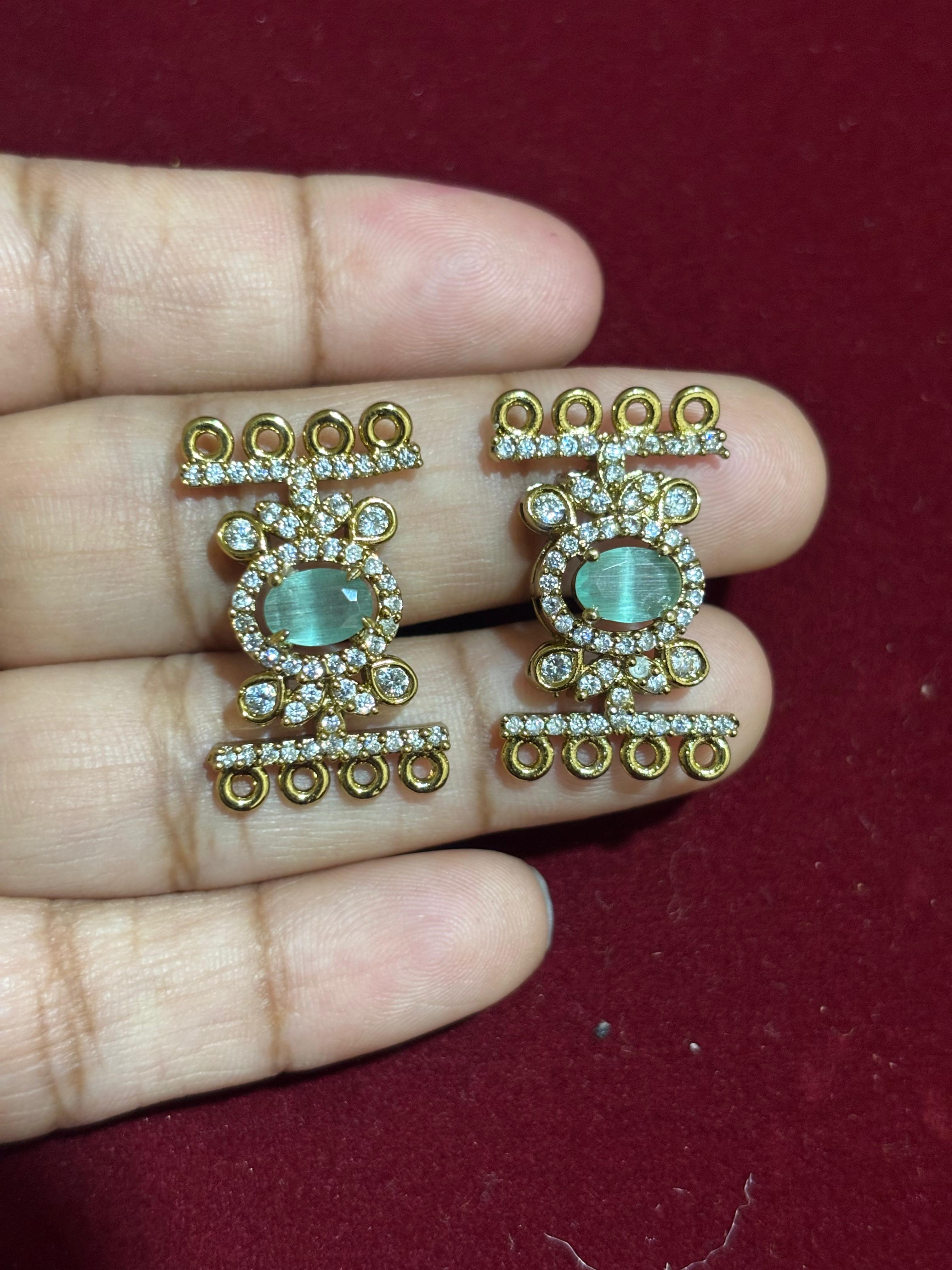 Victorian Side Pendants ,Set of Pair, Colours available