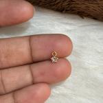 Micro plated Single stone star shape mini drop charms