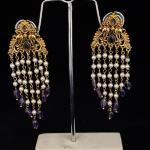 Stud with Water Fall model Pearls hangings, Set of 1 Pair