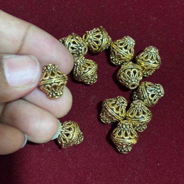Antique finish 11mm and 13mm Daimond shape Nakshi Balls , sold by 1 pc, please select size