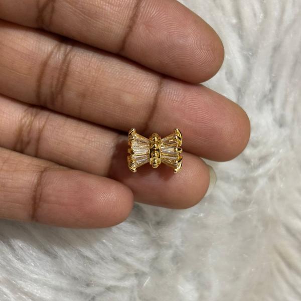 Micro Plate CZ Stone Damru Model Ball