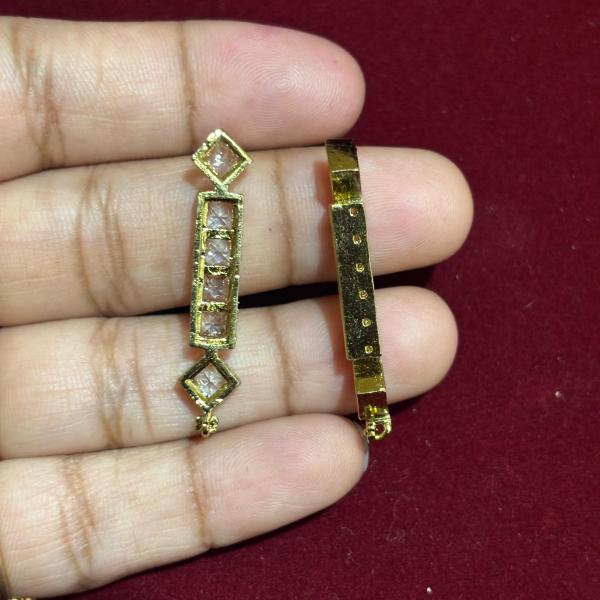 Stone Line Bar Pendants, Set of Pair, Colours available