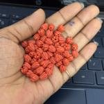 Coral Replica Synthetic Beads, Tulip Shape, 8x7mm, Coral Red Colour, Pack Of 20 Pcs