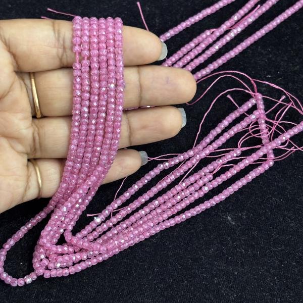 CZ Beads Pink Colour 3mm