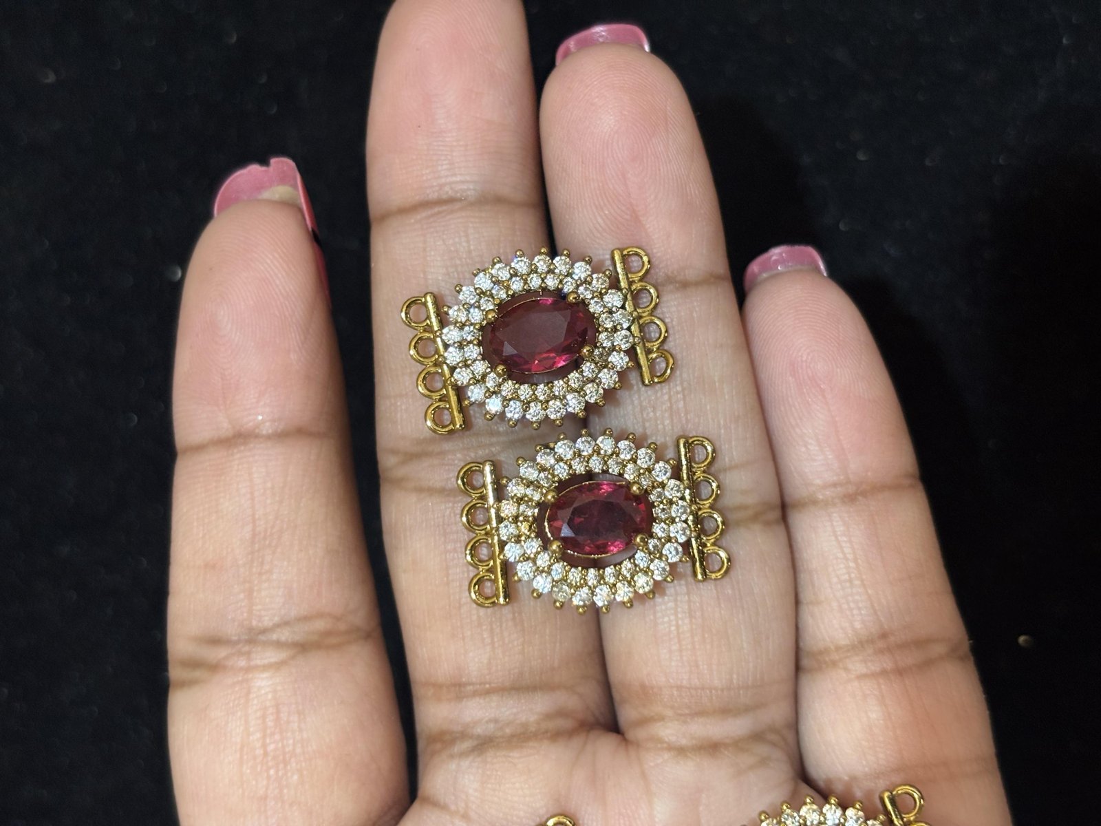 Victorian 4 Holes Side Pendants, Set of Pair, Colours available
