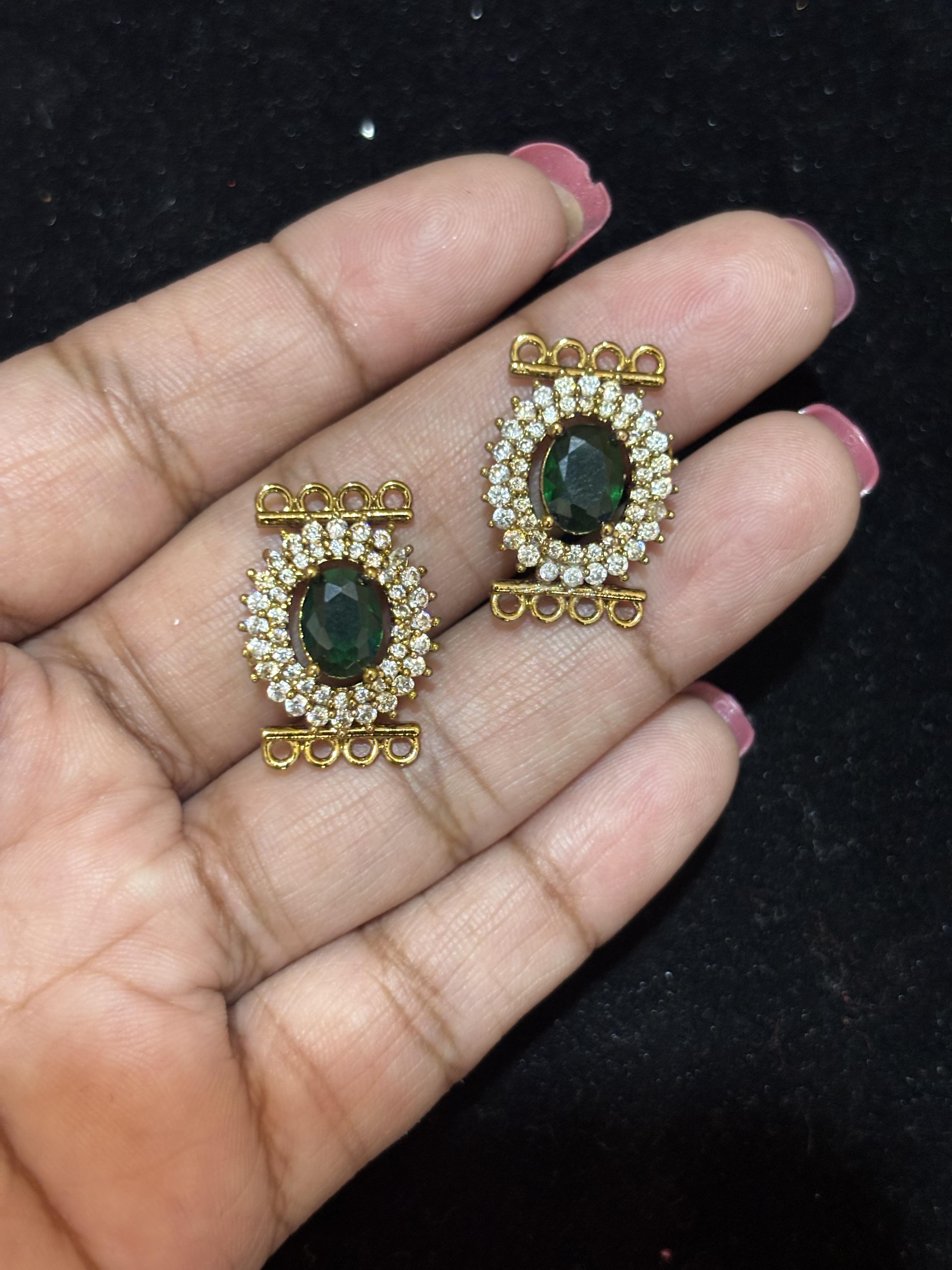 Victorian 4 Holes Side Pendants, Set of Pair, Colours available