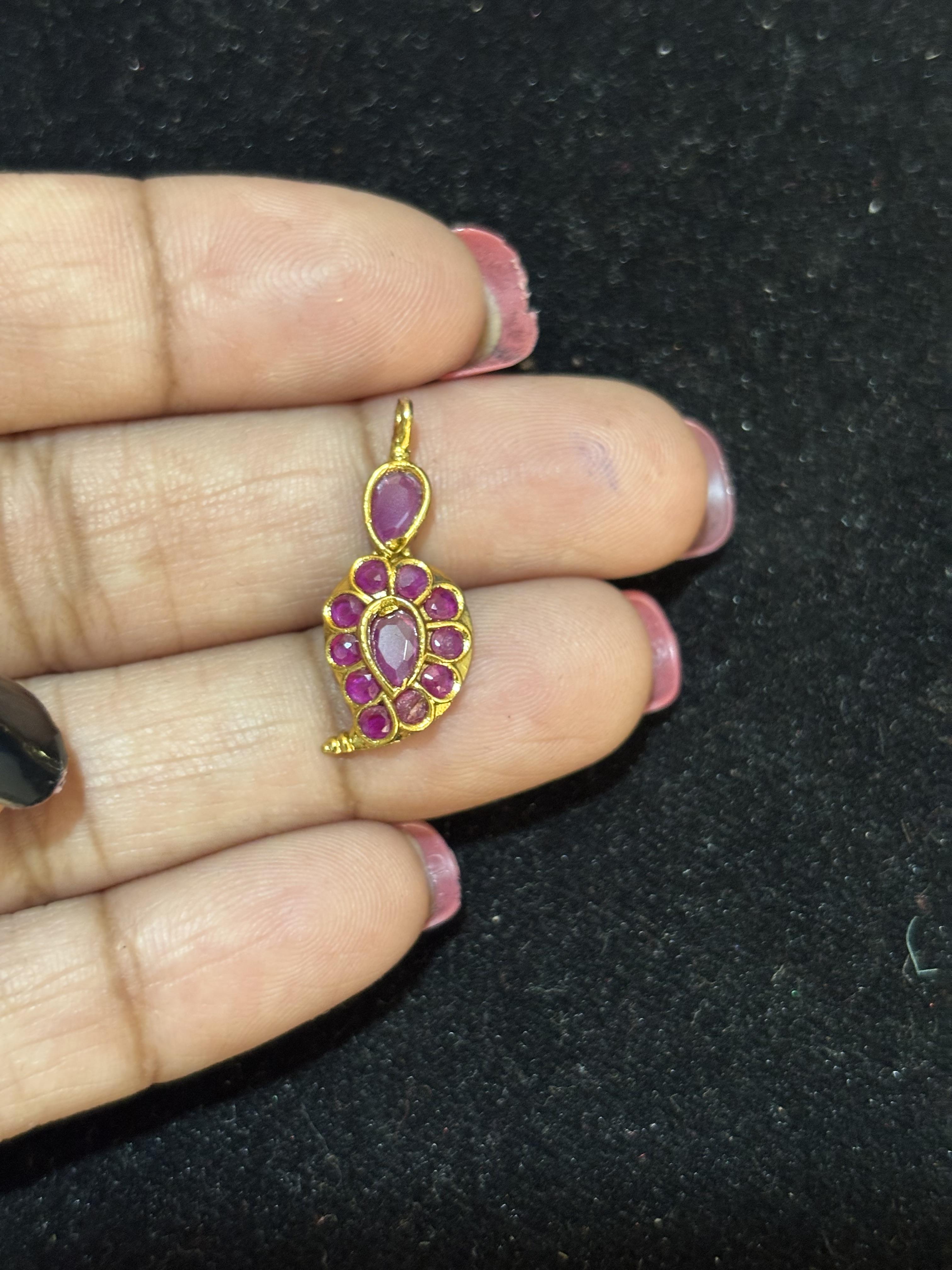 Left Facing Mango Pendants , Colours available, sold by 1 pc