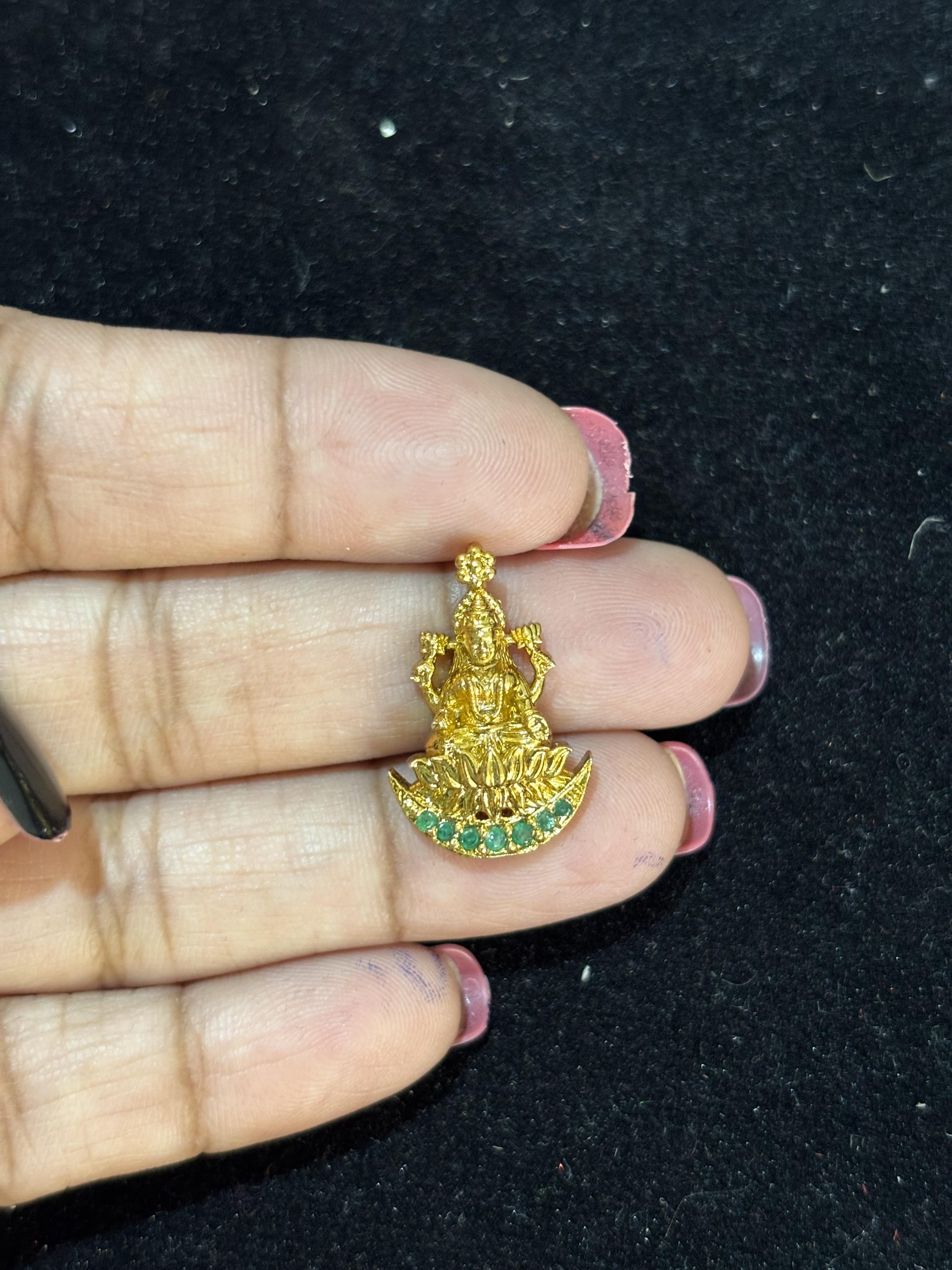Premium Quality Lakshmi devi Small Pendant, Colours Available , Please Select Colour