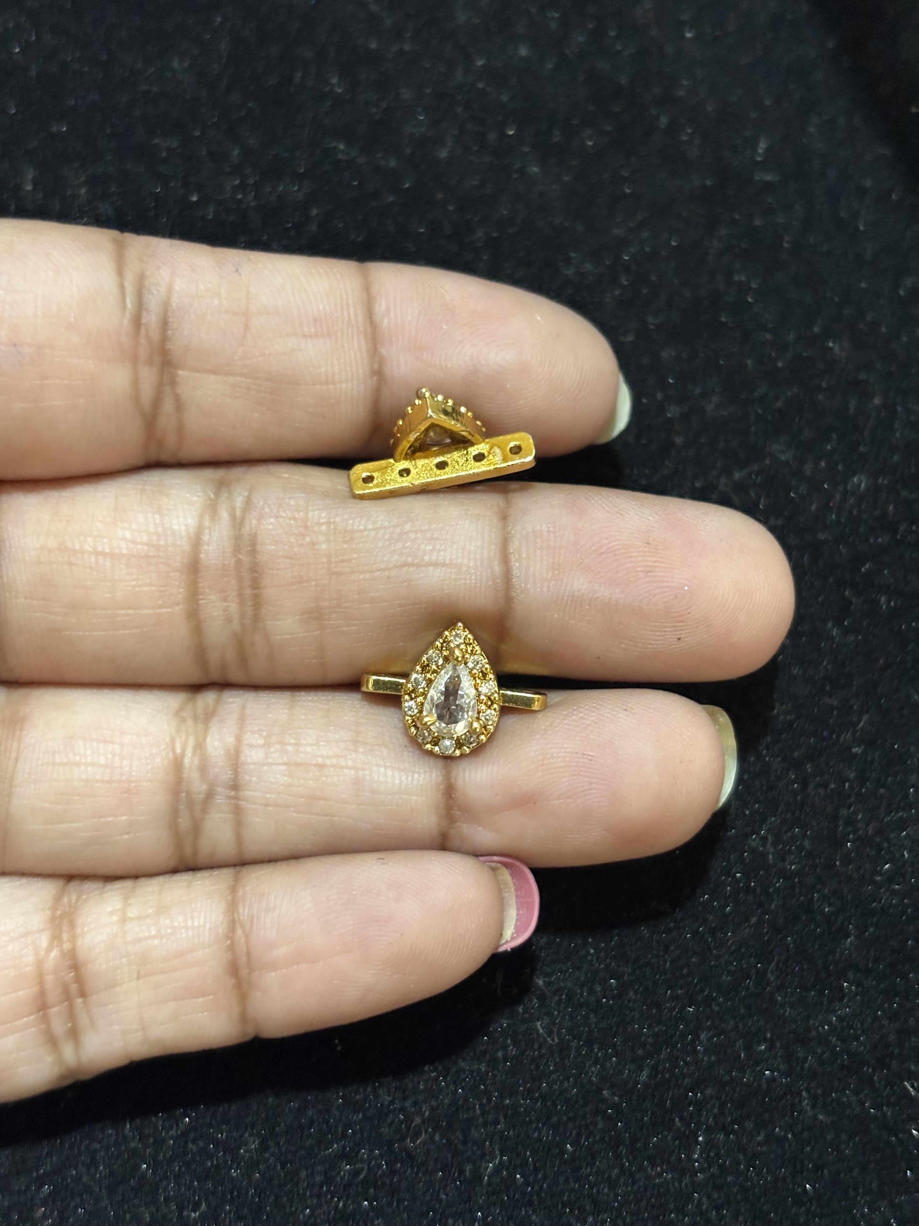 Drop shape Side Pendants ,set of 1 pair