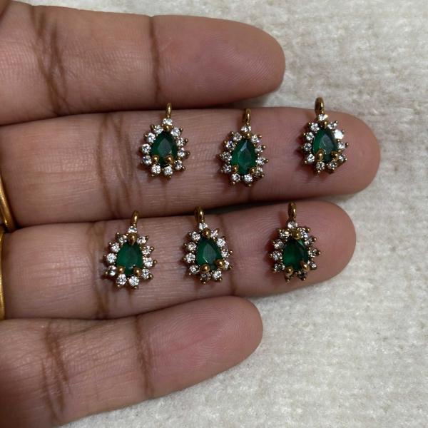 Antique Finish Drop charms ( colours available)