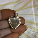 Anti-Tarnish CZ Open Heart Pendant, Sold by 1 Pc