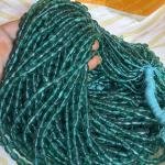 Monalisa Flat oval shape Beads Rama Green 4.5x7mm, Minimum Order Qty 2 lines
