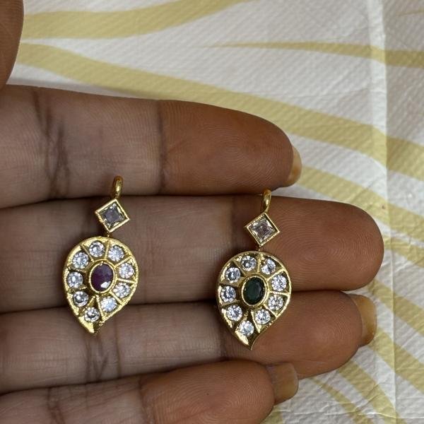 Gold Finish Mango Shape Pendant , Sold by 1 Pc , Please Select Colour