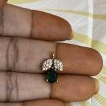 Gold Finish Green Charms, sold by 1 pc