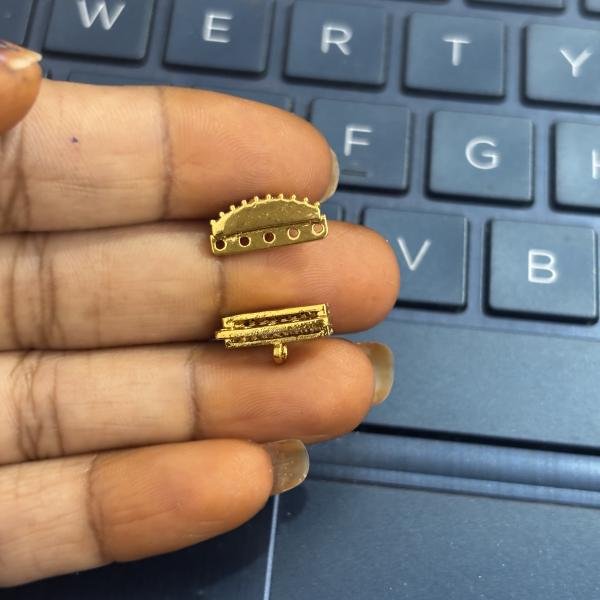 Victorian CZ Connectors with 5 Holes back side , set of 1 pair