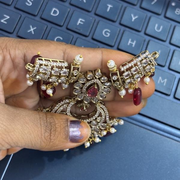 Victorian Rani haram Pendant with Earring