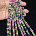 ONYX   rondelle smooth beads multi colour 5mm