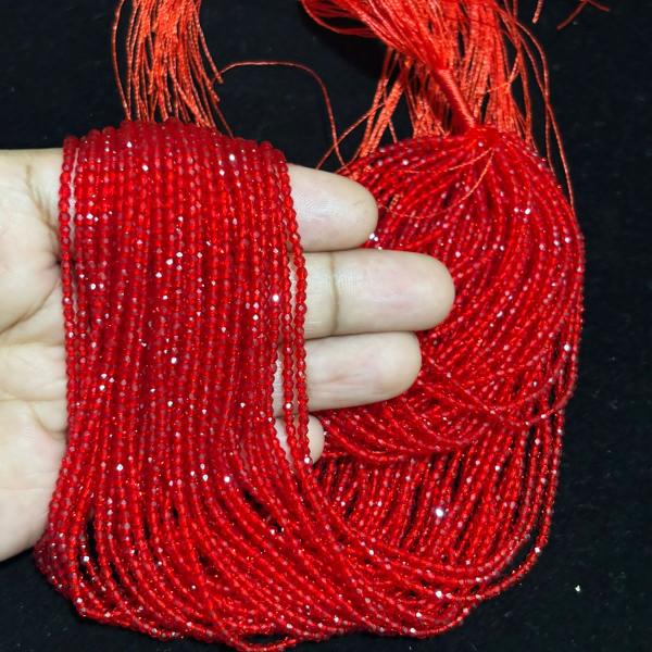 2mm Hydro (Glass) Beads, Mirchi Red , Minimum Order Qty 5 lines