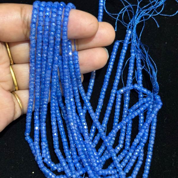CZ American Beads Blue Colour 3mm 