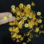 Metal Flower Stud Base with lock for earrings, Pack of 10 gm