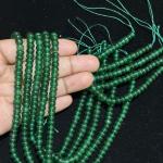 ONYX   rondelle smooth beads green colour 3.5mm